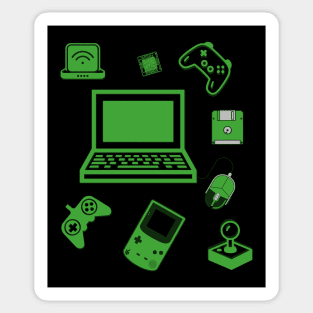 Gamer Icons Console Laptop Mouse Joystick Chip Wi-fi Sticker